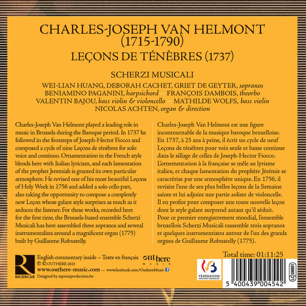 Charles-Joseph Van Helmont: Leçons de ténèbres